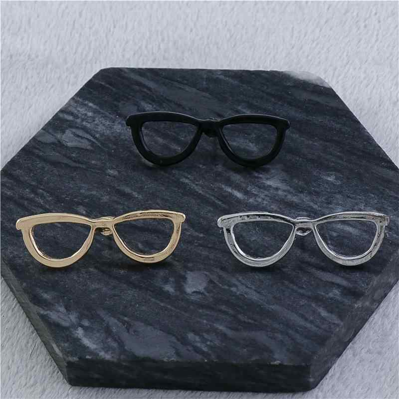 ブローチ メンズ レディース 男女兼用 韓国風 おしゃれ シンプル 眼鏡モチーフ 襟ピン ラペルピン スー..