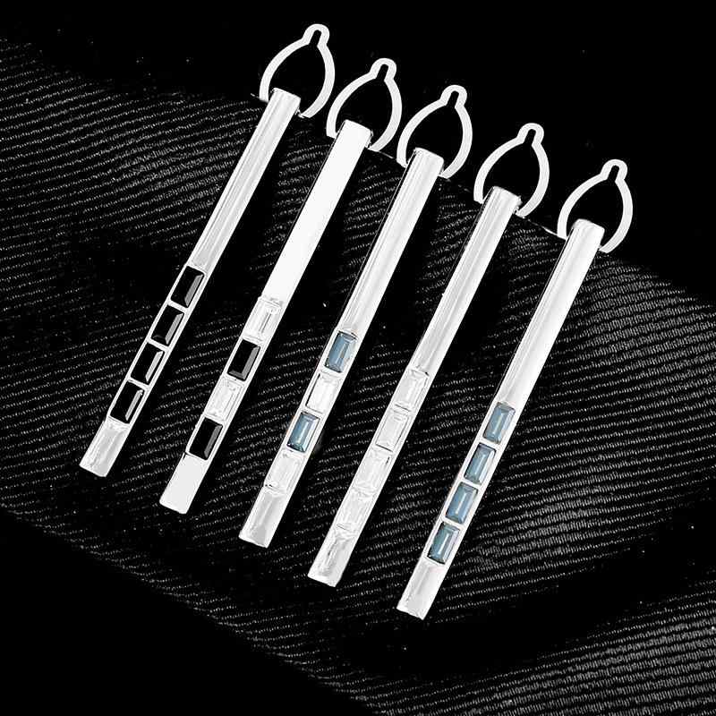 ネクタイピン メンズ 男性用 ビジネス フォーマル スタイリッシュ シンプル メタル ラインストーン付き..