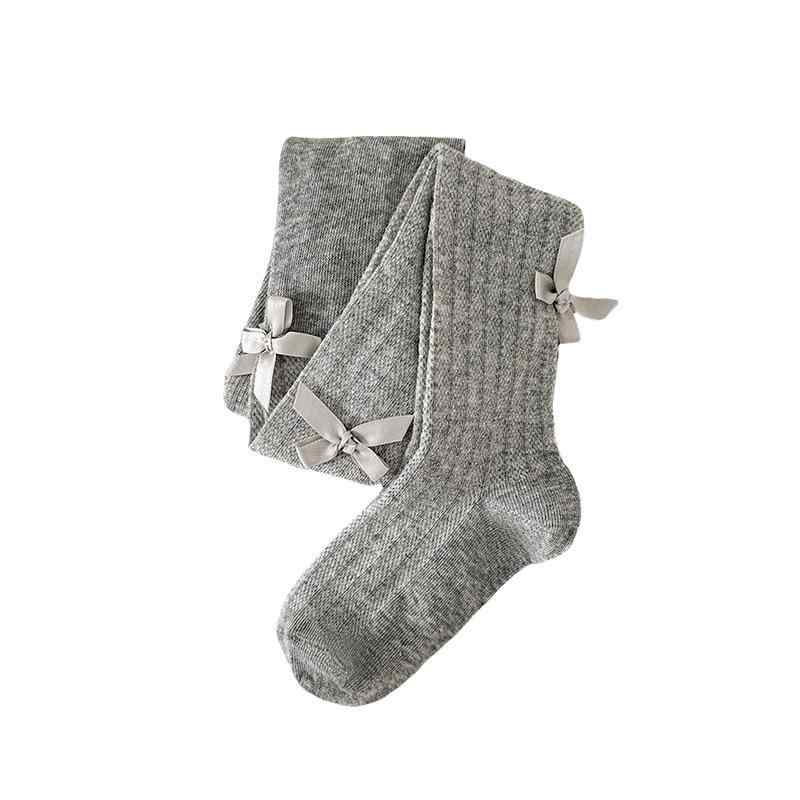 タイツ 女の子 キッズ 中小童向け 春夏 薄手 メッシュ 通気性 ロリータ リボン かわいい プリンセス風 コットン 外穿き レギンス 白 グレー ピンク