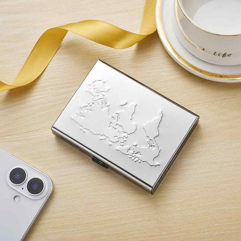 スキミング防止 磁気防止 超軽量 ステンレス製 カードケース メンズ ビジネス クレジットカード 名刺入..