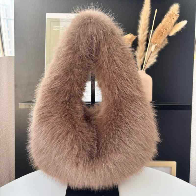 ハンドバッグ レディース フェイクミンクファー ふわふわ もこもこ 水餃子型 韓国風 かわいい おしゃれ..