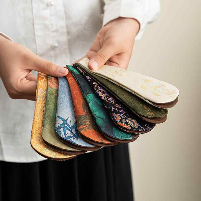 茶道ツール レトロ ミニハサミ ティーバッグ用 糸切り 家庭用 手芸 ハンドメイド 上品 竹製 布ケース ..