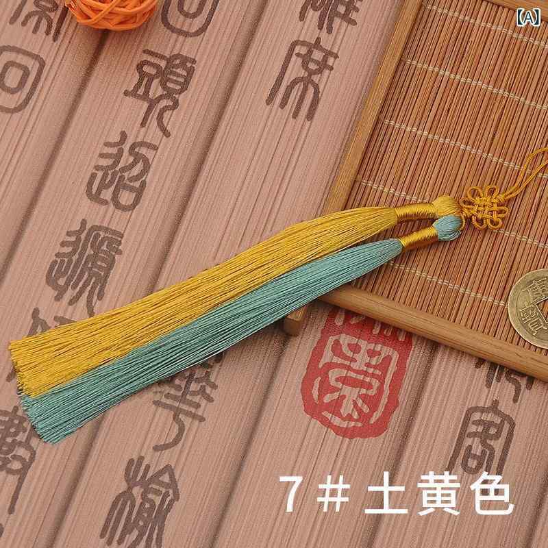 中国結び 和風レトロ 古典的 タッセル 手編み ハンドメイド 平結び バイカラー シンプル ポリエステル..