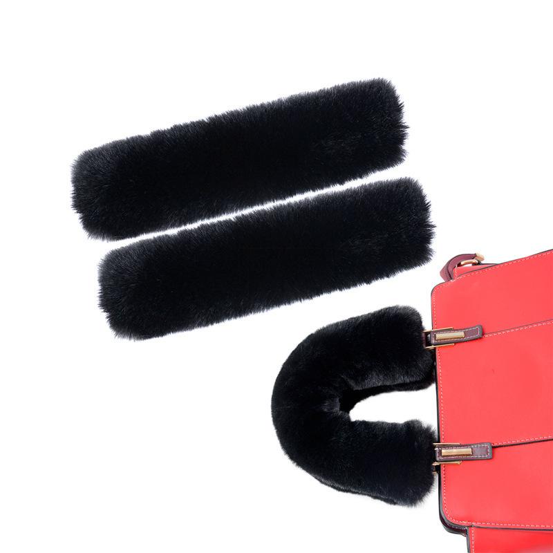 バッグ ハンドルカバー ショルダーストラップカバー 秋冬 フェイク ラビットファー ふわふわ モコモコ ..