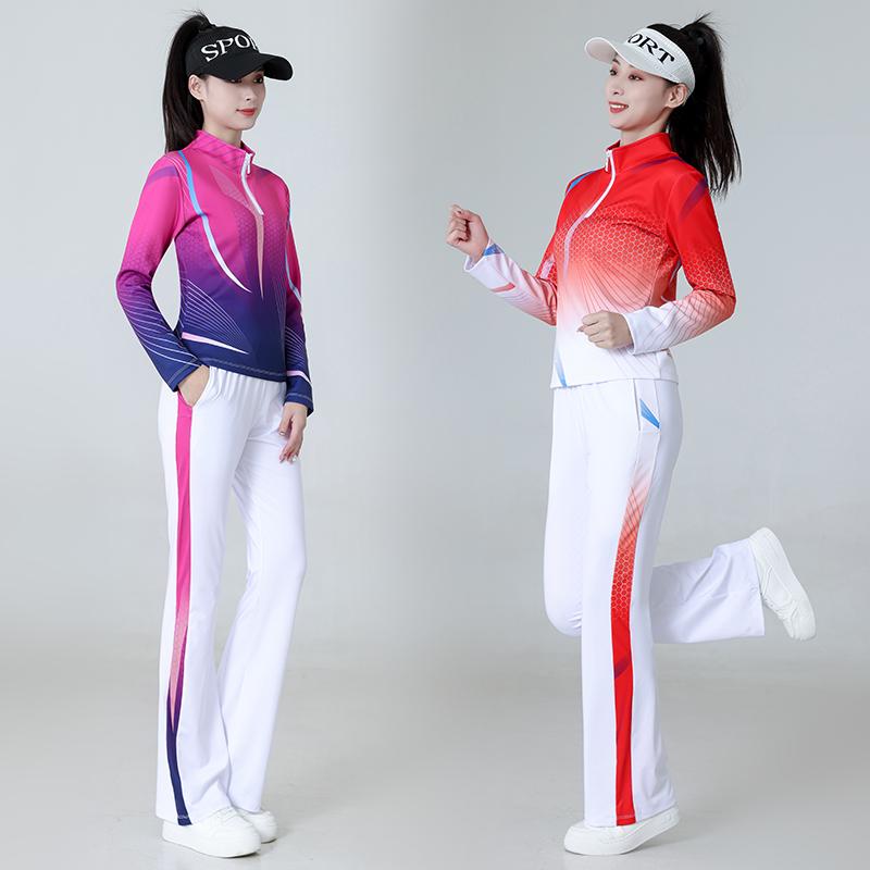 ダンスウェア メンズ 広場ダンス フィットネス体操 スポーツ ランニング 発表会 団体 上下セット 麻混 ポリエステル素材 多彩なカラー 大きいサイズ ゆったり