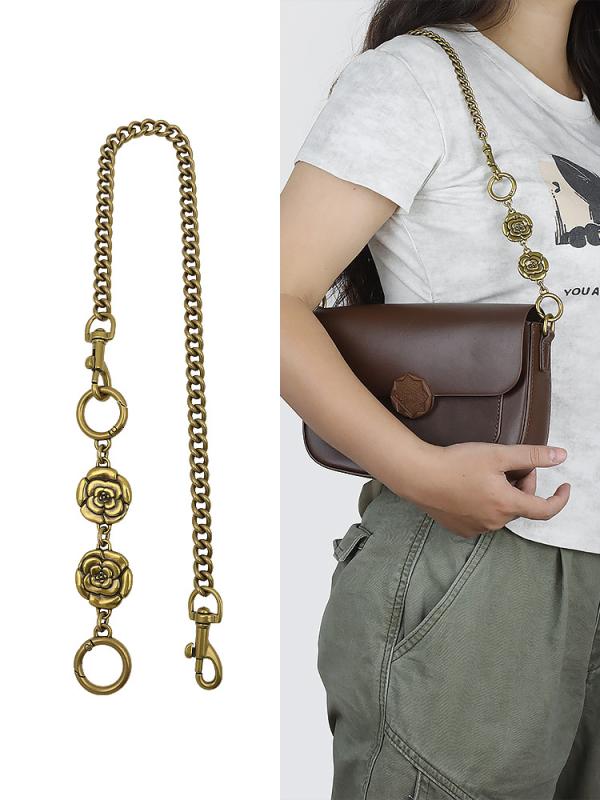 バッグストラップ ショルダーストラップ 付け替え 延長チェーン 長さ調整可能 マージャンバッグ サドル..