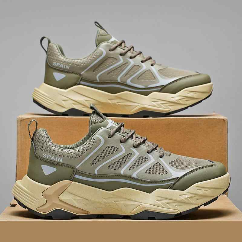 楽天セキュアデポスニーカー メンズ 厚底 ダッドスニーカー メッシュ 防滑 耐摩耗 作業靴 ランニング ウォーキング トレッキング 登山 アウトドア スポーツ 通勤 デイリーユース オールシーズン 切り替え