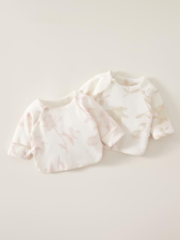 ベビー肌着 新生児 男女兼用 赤ちゃん 秋冬用 中綿入り キルト 暖かい 保温 防寒 綿100% コットン やわ..