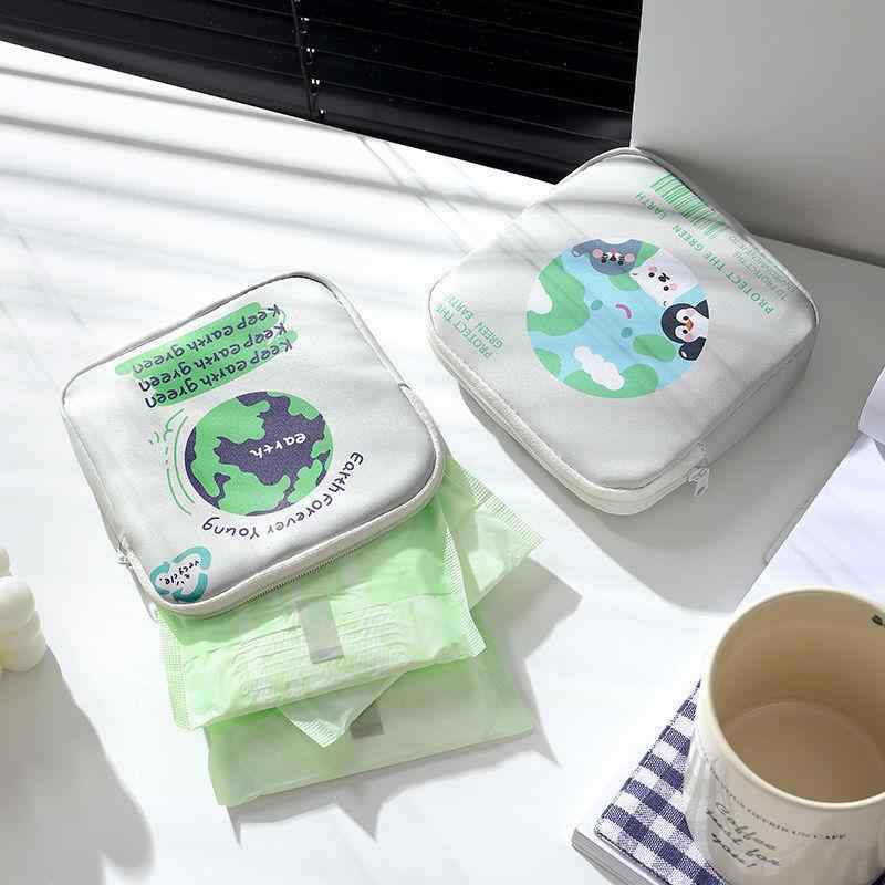 サニタリーポーチ レディース かわいい ファスナー 大容量 多機能 生理用品 マスクケース 携帯用 PUレザー マルチケース 小物入れ 旅行用 コスメケース