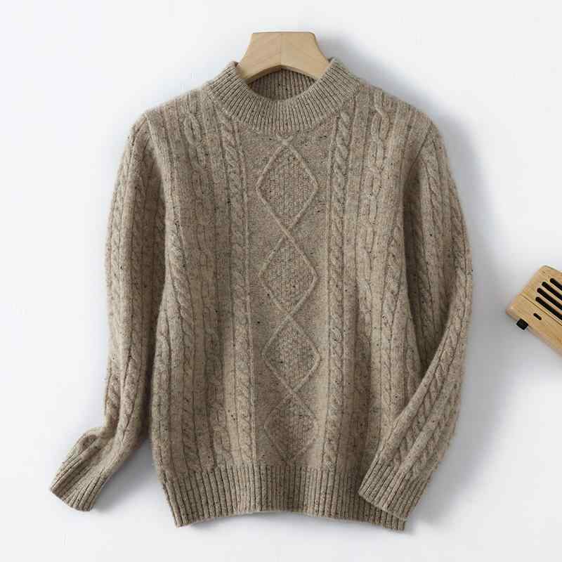 セーター キッズ 男女兼用 厚手 ウール 丸首 クルーネック 菱形柄 アーガイル 長袖 プルオーバー 暖かい 保温性 やわらか 肌触りなめらか 秋冬 通園 通学...