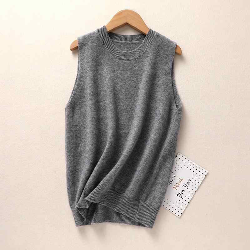 ベスト キッズ 子供 男女兼用 100% 羊毛 ウール 丸首 プルオーバー ノースリーブ ニット ベーシック 無地 シンプル 通園 通学 普段使い カジュアル 秋冬 重ね着 レイヤード