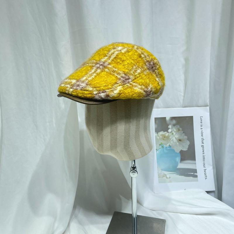 2個セット・カテゴリ: ハンチング帽・流行要素: チェック柄、形状、パターン・天面形状: 丸型・つば形状: 広つば・カラー展開: イエロー、コーヒー、グリーン、ブルー、ブラック、ダークグレー、カーキ・サイズ展開: M (56-58cm)・機...