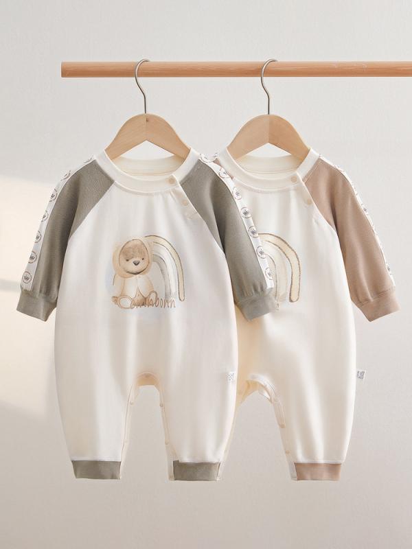 ・カテゴリ: ロンパース、カバーオール・タイプ: カバーオール・スタイル: カジュアル・主な素材: 綿100%・開閉タイプ: プルオーバー・袖丈: 長袖・厚さ: 普通・性別: 男児・対象年齢: 新生児(0～1歳、80cm以下)・カラー展開:...