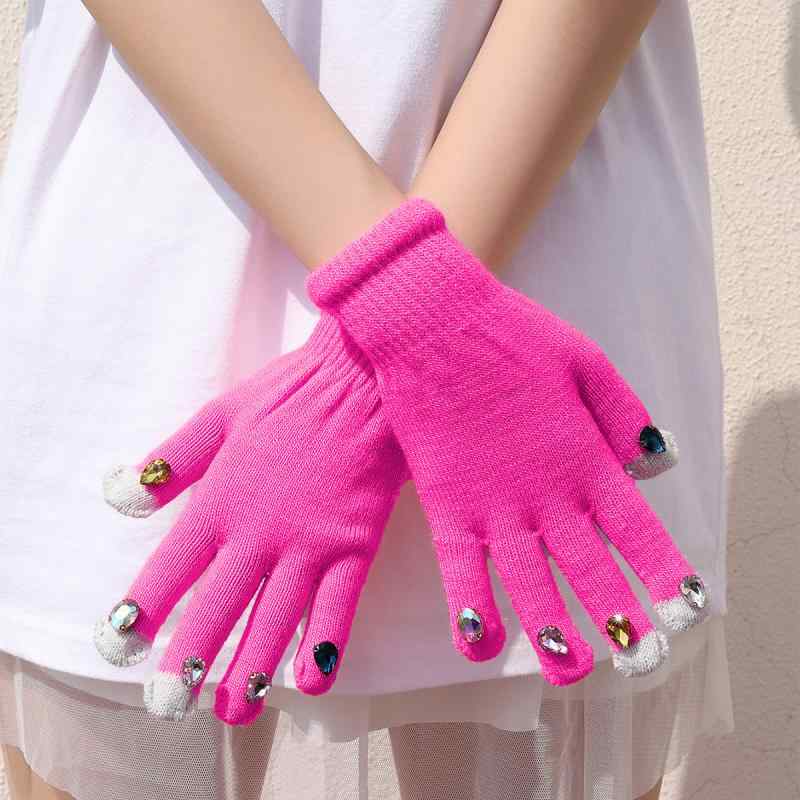 手袋 レディース 学生 防寒 保温 あったか 五本指 タッチスクリーン スマホ対応 かわいい キャラクター..