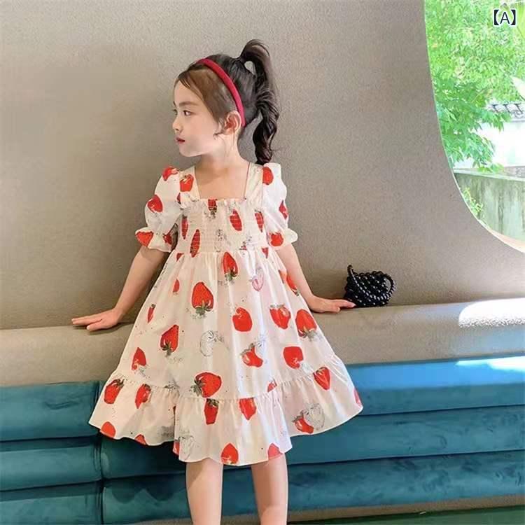・スタイル: プリンセス・主な素材: アイスシルク（混用率95%）・カテゴリ: ワンピース、子供用ドレス・安全基準: B類・対象性別: 女の子・対象年齢: 3〜8歳（身長100〜140cm）・生地加工: 柔軟加工・袖丈: 半袖・シルエット: Aライン・カラー展開: ホワイト、ピンク・対応身長: 90cm、100cm、110cm、120cm、130cm、140cm