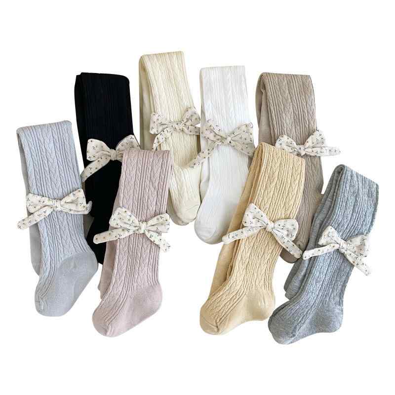 ["タイツ 女の子 キッズ コットン素材 麦の穂柄 黄色リボン ジャガード織り 中厚手 通気性 快適 外出用 お出かけ 春秋 3歳 8歳 幼児 小学生向け", "タイツ 女の子 キッズ コットン素材 麦の穂柄 黄色リボン ジャガード織り 中厚手 通気性