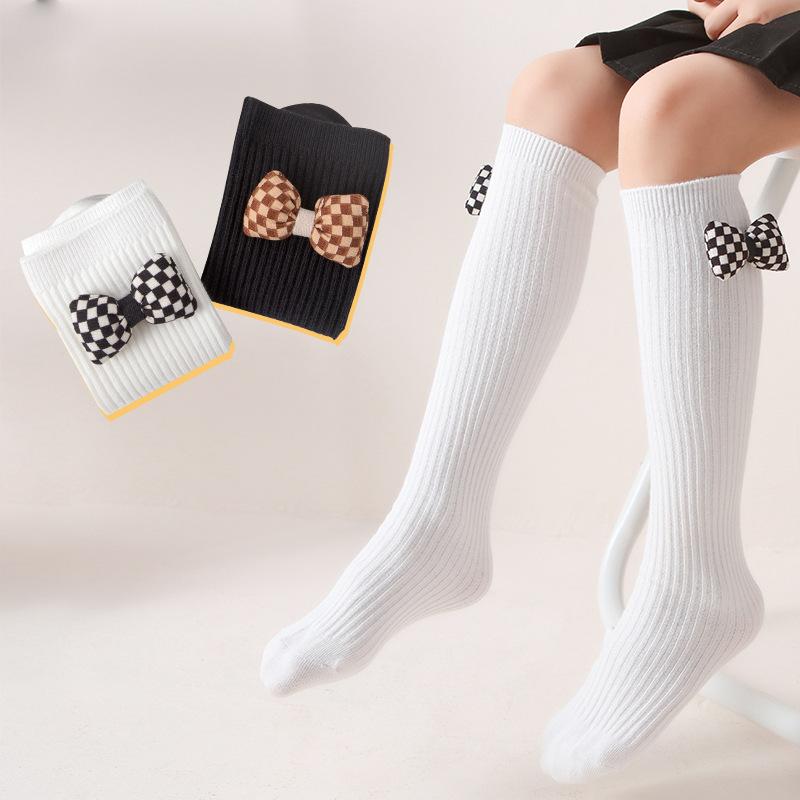 ソックス キッズ 女の子 コーマ綿 通気性 薄手 春秋 ミドル丈 リボン 韓国風 おしゃれ つま先 縫い目なし 3-12歳対応