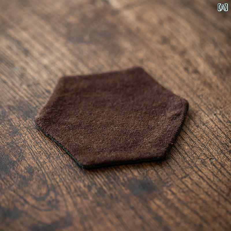 茶器 草木染め 手作り 織物 手縫い 断熱 コースター 鉄瓶敷き ポットマット 茶碗置き 鍋敷き 万能 布製 中華風 2
