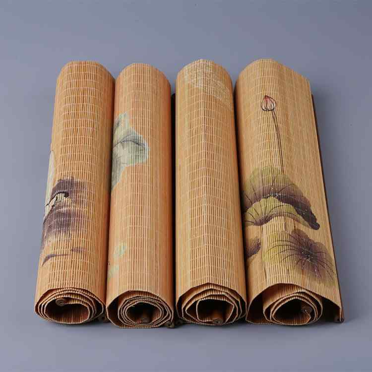 茶席 防水 耐熱 竹製 コースター 茶敷 家庭用 テーブルランナー 和風 モダン 上質 3Dプリント 立体感 ..