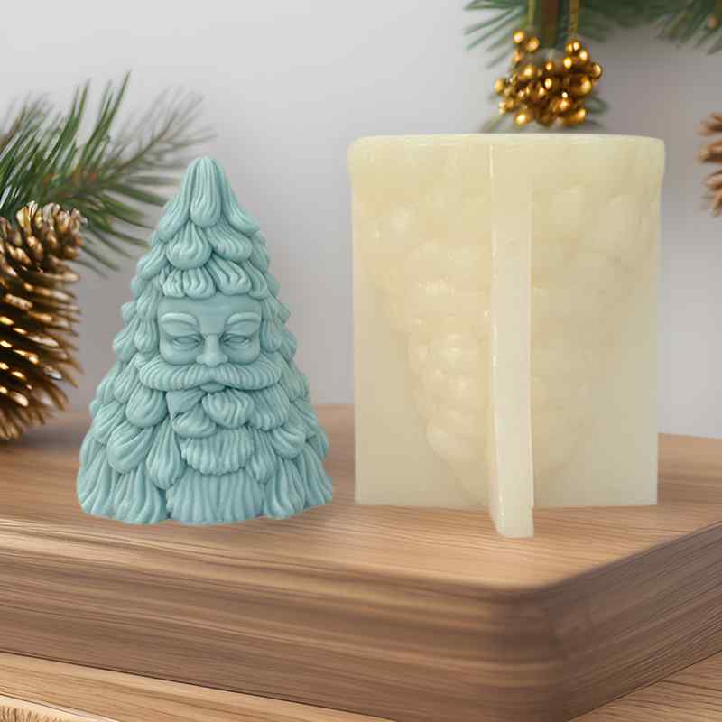 シリコンモールド 立体クリスマスツリー サンタクロース アロマキャンドル レジン ...