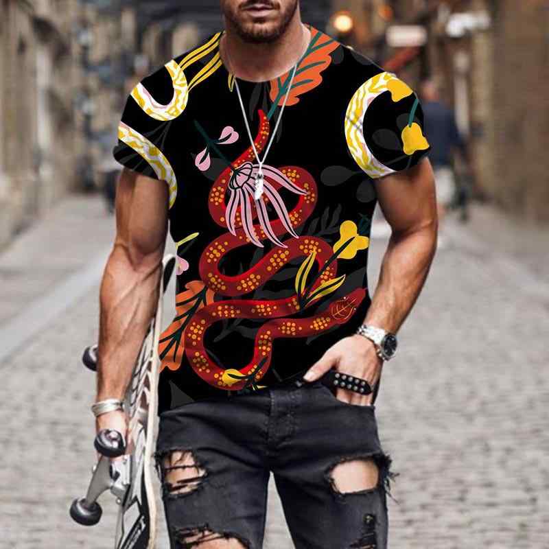 Tシャツ メンズ 通気性 薄手 ゆったり 再生繊維 欧米風 原宿系 個性的 ボタニカル ...
