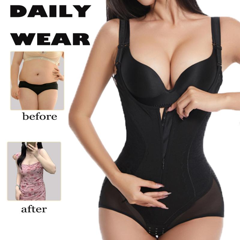 補正下着 レディース お腹引き締め ウエスト引き締め ヒップアップ 薄手 ホック付き プラスサイズ オールインワン ボディスーツ シェイプウェア ガードル