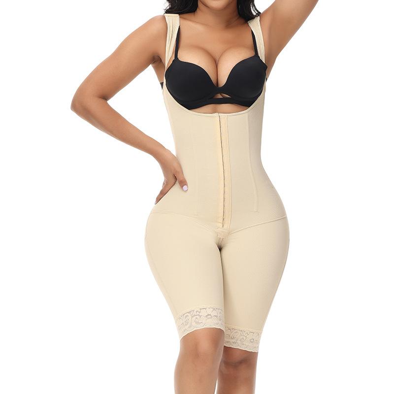 補正下着 レディース 産後 ダブル引き締め ハイウエスト お腹引き締め ヒップアップ 薄手 シームレス アウターに響かない ウエストサポート スタイルアップ ボディスーツ キャミソール ボクサータイプ ナイロン 通年 ブラック 肌色