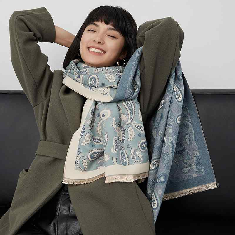 厚手 超ロング 保温 冷房対策 オールシーズン カシミヤタッチ ショール レディース...