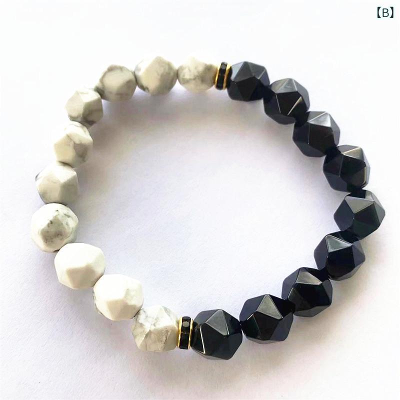 ブレスレット メンズ レディース ユニセックス 天然石 パワーストーン レインボーオブシディアン 黒曜石 ブルーレースアゲート 藍線石 ホワイトターコイズ 白松石 ファッション おしゃれ 通勤用 数珠 腕輪