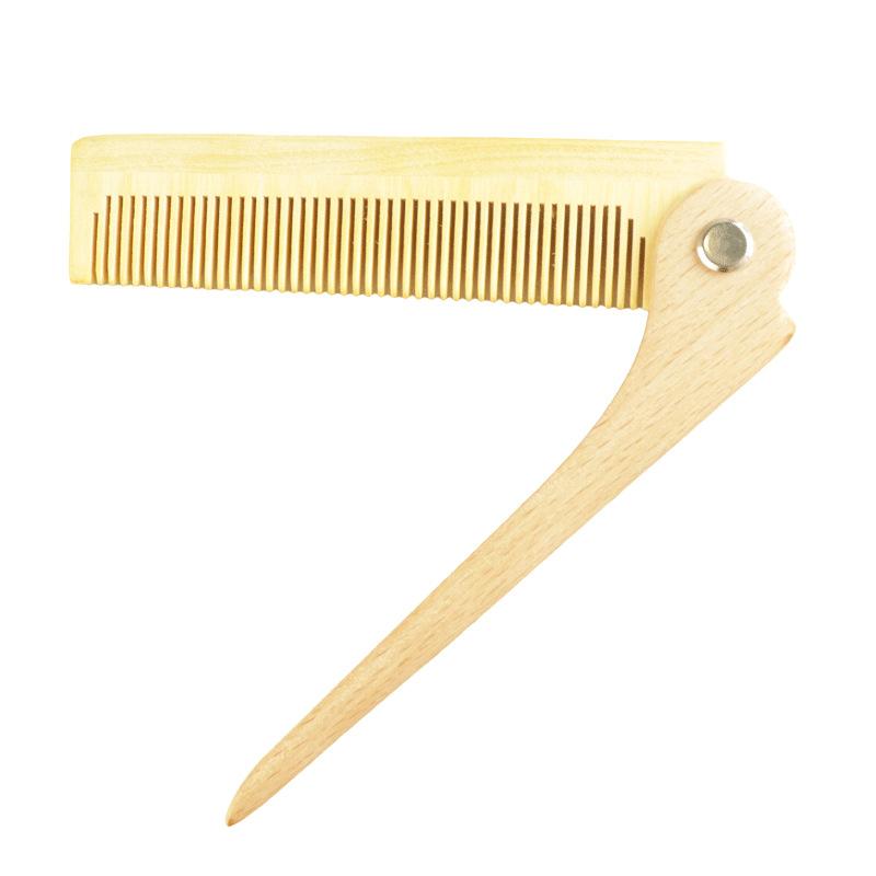 コーム 頭皮マッサージ 静電気防止 絡まない 折りたたみ 携帯用 持ち運び サンダルウッド 天然木 木製 ..