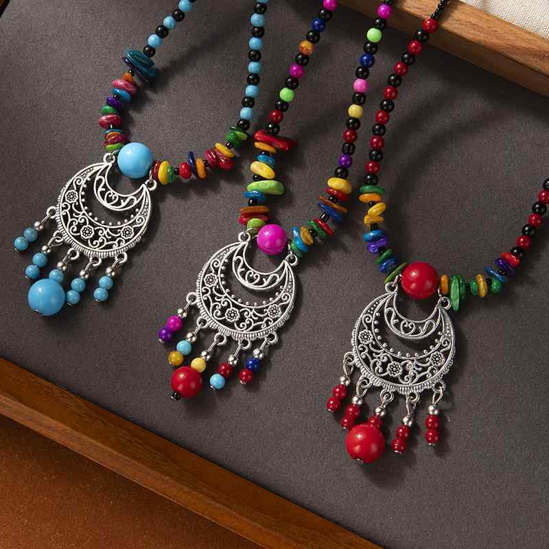 額飾り レディース ヘッドチェーン レトロ 民族風 エスニック ボヘミアン風 チベット風 カラフル ビー..