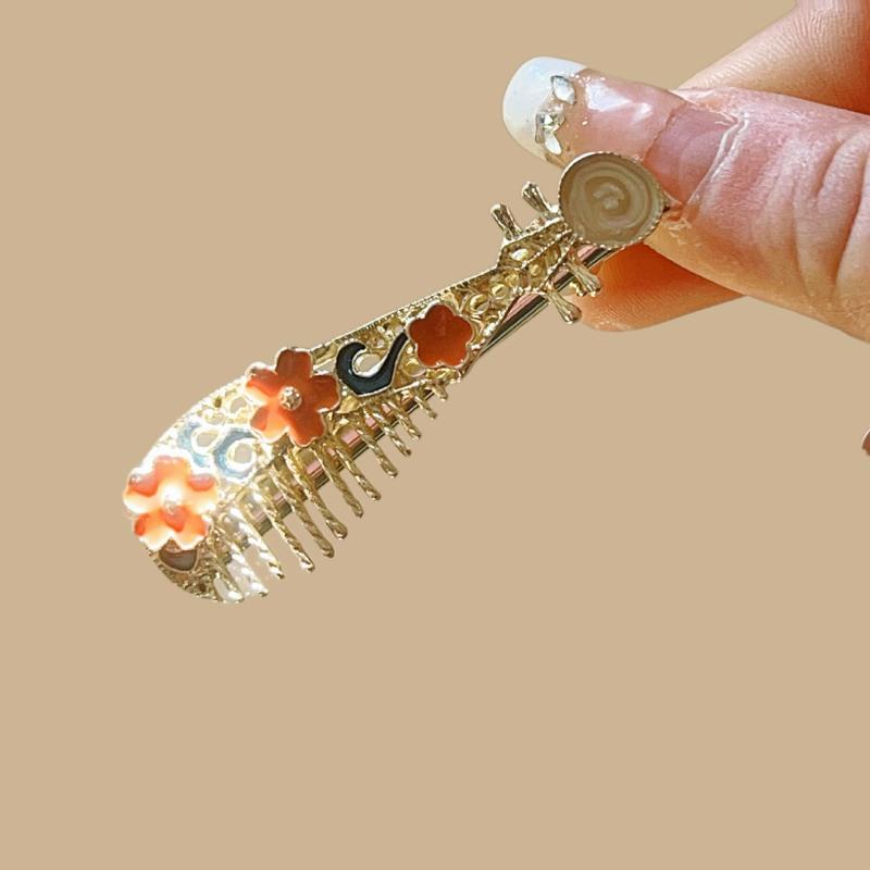 ・主な素材: 合金・加工方法: 電鍍・種類: ダッカールクリップ・カラー: 花朵琵琶・デザイン: 花柄・スタイル: 古風・スタイルカテゴリ: 文芸レトロ・カテゴリ: ヘアアクセサリー・対象: 女性・デザインカテゴリ: 形状、模様