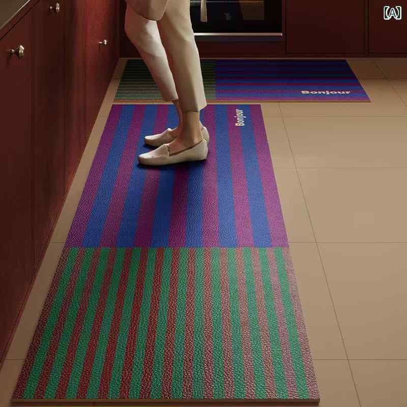 キッチンマット 珪藻土 吸水 吸油 滑り止め ロング 家庭用 洗える ソフトタイプ モダン シンプル ダイニング リビング 玄関 浴室 [2]