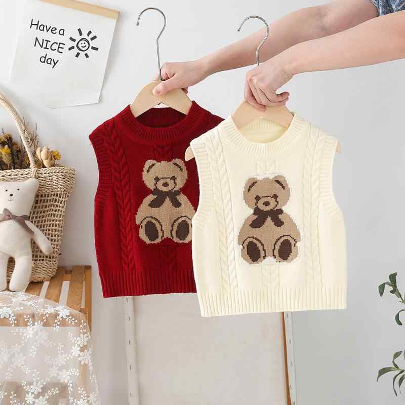 ・カテゴリ: 子供用ベスト・性別: ユニセックス・スタイル: 韓国風・対象年齢: 1〜3歳・種類: プルオーバー・柄: キャラクター・厚さ: 普通・フード: なし・主な素材: アクリル53.2%・カラー展開: オフホワイト、ワインレッド・サ...