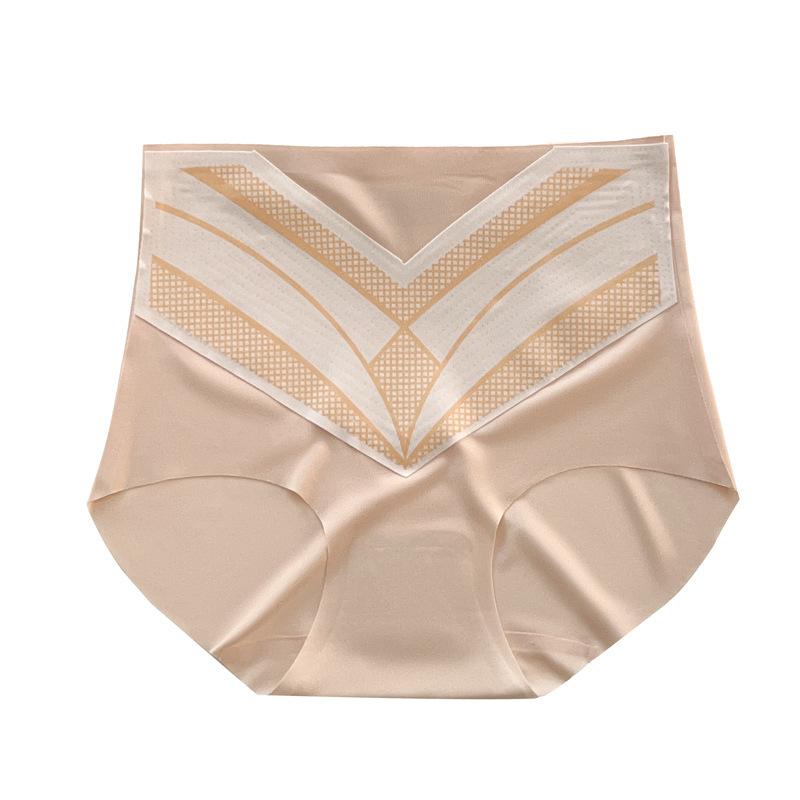 ショーツ レディース 接触冷感 シームレス ハイウエスト お腹引き締め 薄手 なめらかな肌触り ヒップアップ 通気性 快適フィット 夏用 ポリエステル素材