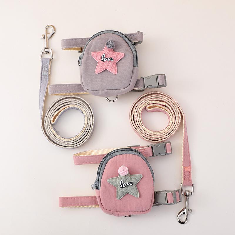 ・カテゴリ: 胸帯、ペット用リード・首輪・素材: 布・カラー展開: グレー、イエロー、ピンク、ブルー・サイズ展開: S（推奨体重約3kg）、M（推奨体重約6〜7.5kg）、L（推奨体重約5〜9kg）