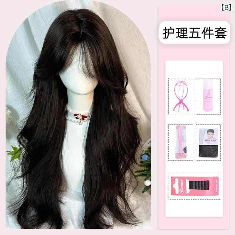 セキュアデポのウィッグ レディース ロリータ 個性的 二次元 コスプレ ロングカール フルウィッグ 自然な リアル 耐熱 高温糸 斜め前髪 女性用 ロングヘア イメチェン｜アングル3