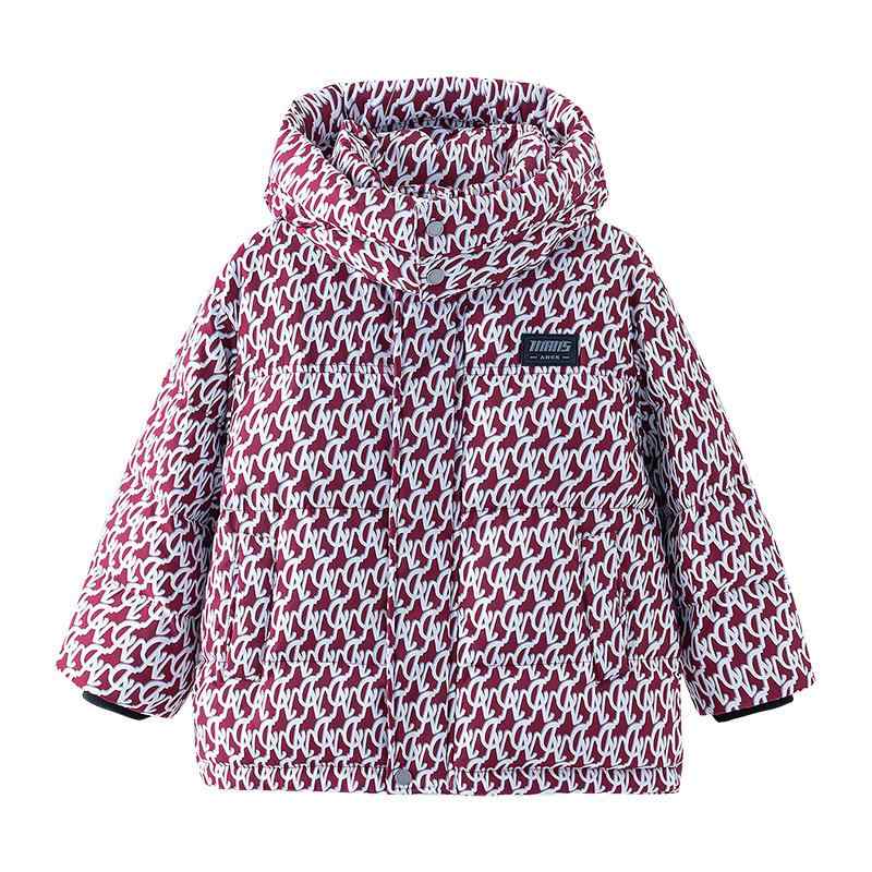 Coat - ダウンジャケット ジュニア 男の子 厚手 ホワイトダックダウン90% フード付き 防寒 パファージャケット ゆったり カジュアル 冬物 韓国風 あったか アウター ブラック レッド 140cm以上
