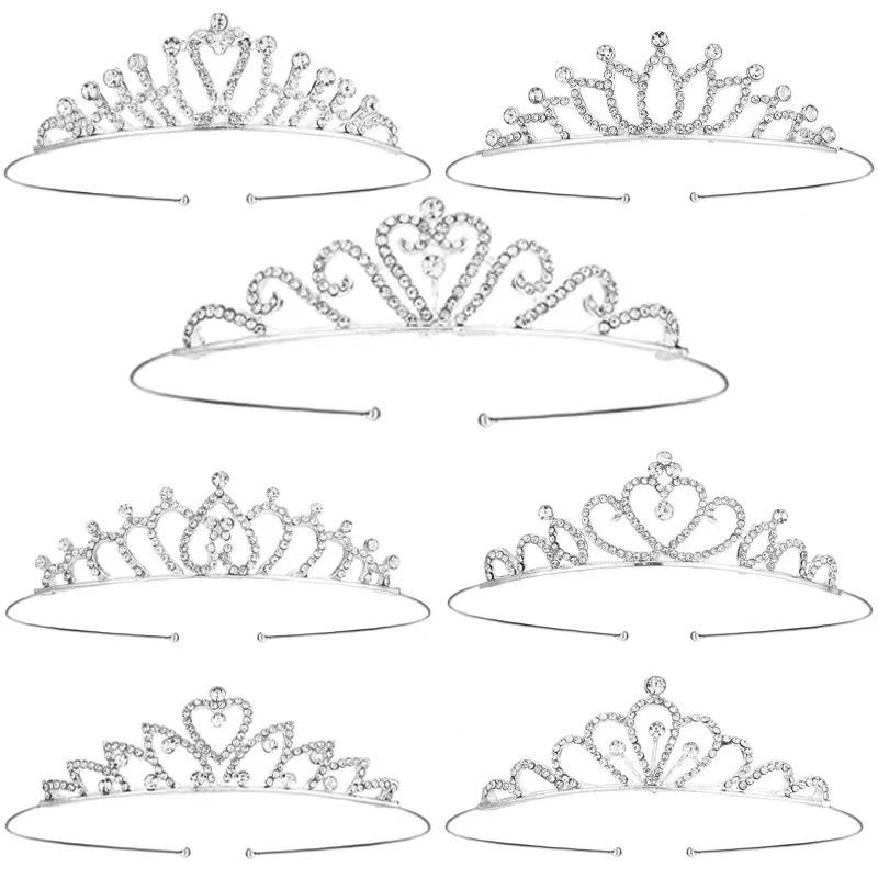 ヘアアクセサリー ベビー キッズ レディース プリンセス 王冠 クラウン ティアラ カチューシャ シンプル かわいい 発表会 イベント パーティー 結婚式 ブライダル ウェディング 花嫁 卒業式 記念日 髪飾り ヘッドドレス