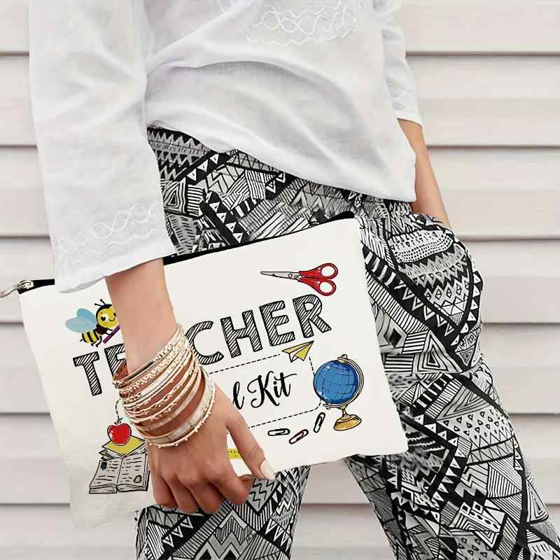 Cotton （Patterned Cloth） - コスメポーチ レディース メンズ キャンバス ジッパー ファスナー 小物入れ 収納 旅行用 トラベルポーチ 通勤 通学 学生 ペンケース 筆箱 マルチポーチ 丈夫 シンプル