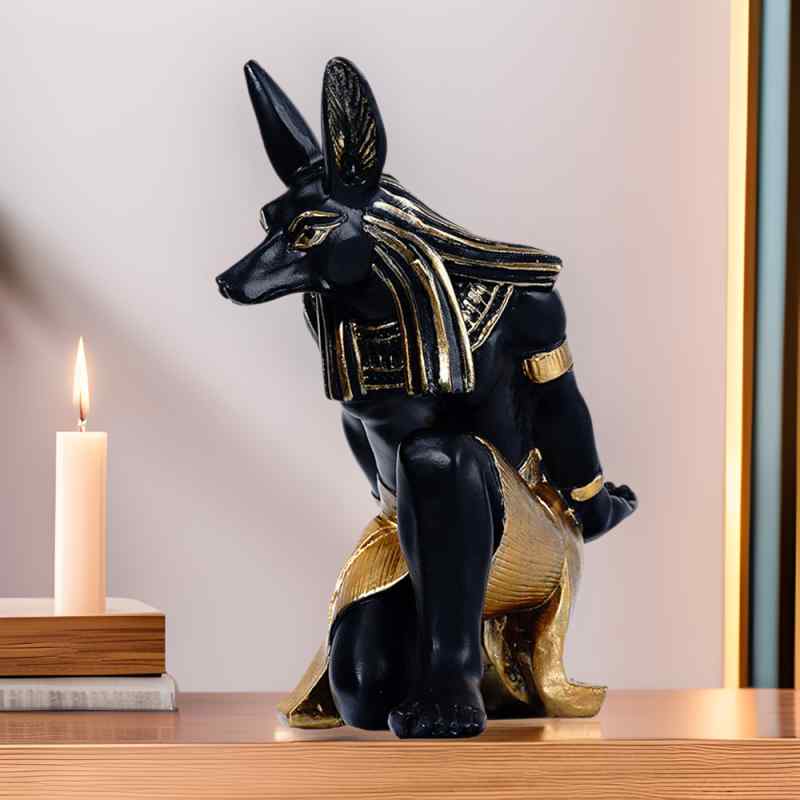 インテリア雑貨 アヌビス神 犬神 樹脂製 多機能 スマホスタンド ゲームコントローラーホルダー ワインラック 卓上 オブジェ おしゃれ 飾り