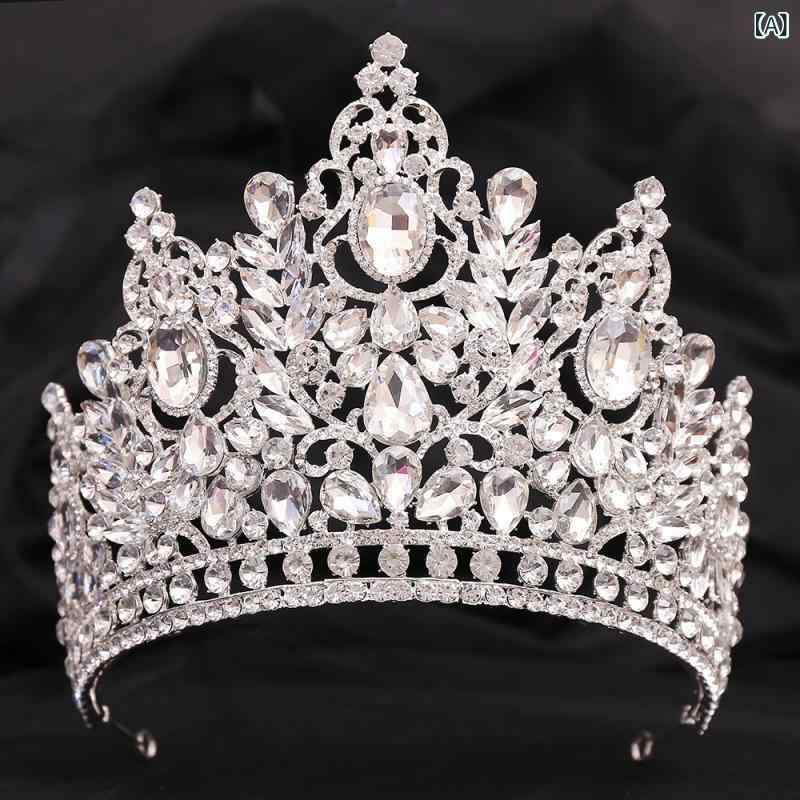 ヘッドドレス クラウン ティアラ 花嫁 ウェディング ブライダル 結婚式 ビッグ ジ...