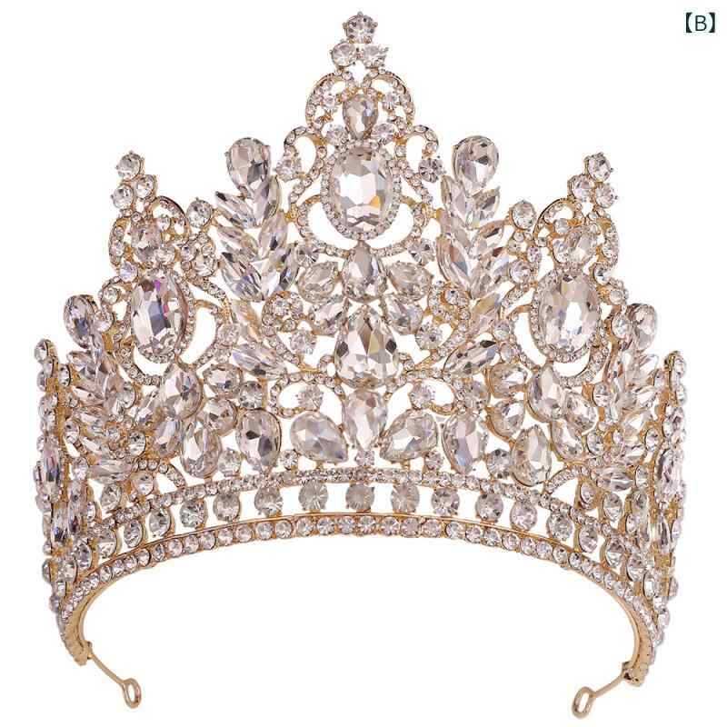ヘッドドレス クラウン ティアラ 花嫁 ウェディング ブライダル 結婚式 ビッグ ジ...
