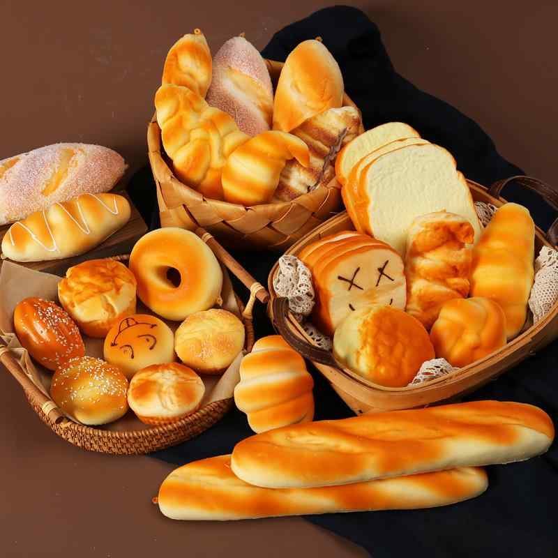 食品サンプル パン ケーキ 食パン トースト 超リアル模型 PU素材 手作り 低反発 撮影小物 ディスプレイ オブジェ 幼児教育 知育玩具 おままごと
