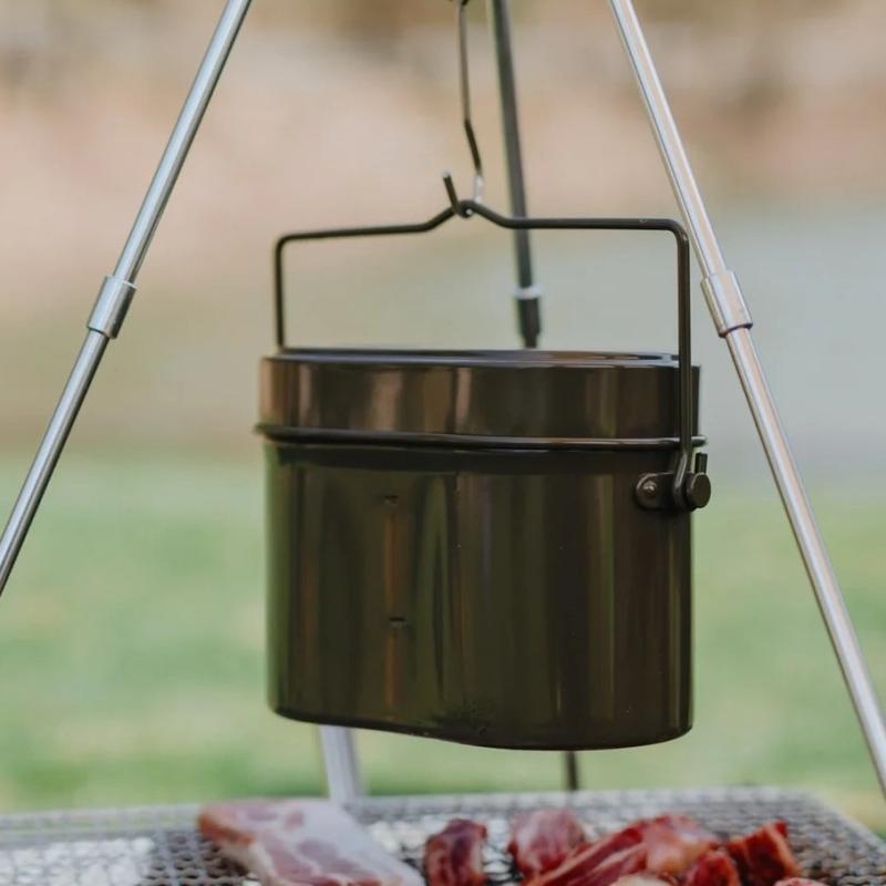 飯盒 アウトドア キャンプ ドイツ軍 ミリタリー 行軍 野営 登山 サバイバル用 アルミ製 加熱対応 多機能 耐熱 ポータブル 3点セット