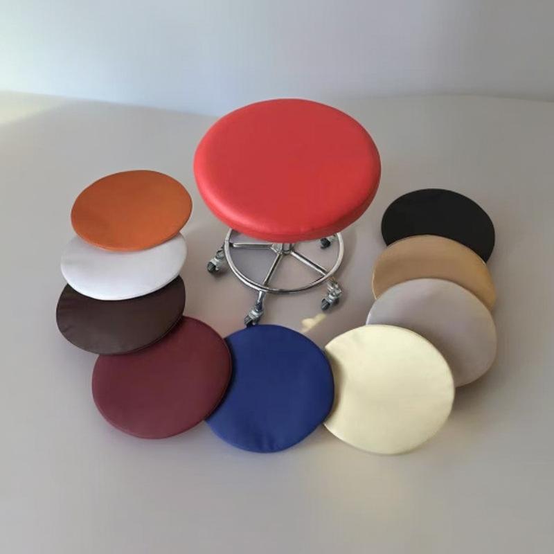 椅子カバー スツールカバー 座面カバー 業務用 サロン 美容室 理髪店 円形 PUレザー 合皮 伸縮性 フル..