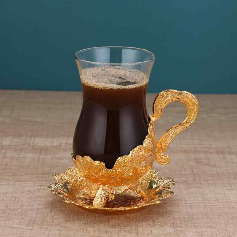 コーヒーカップ ヨーロピアン リビング用 家庭用 コーヒー器具セット 金属製 ソーサー付き ティーマグ ..