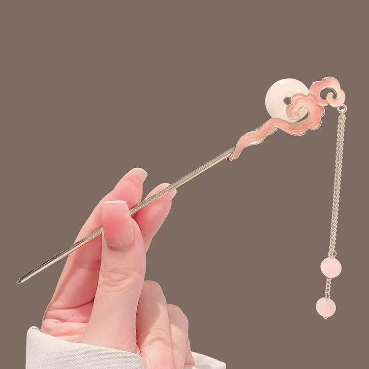 かんざし 祥雲 雲モチーフ タッセル フリンジ 優雅 エレガント 上品 高級感 新和風 レトロ モダン 合金..