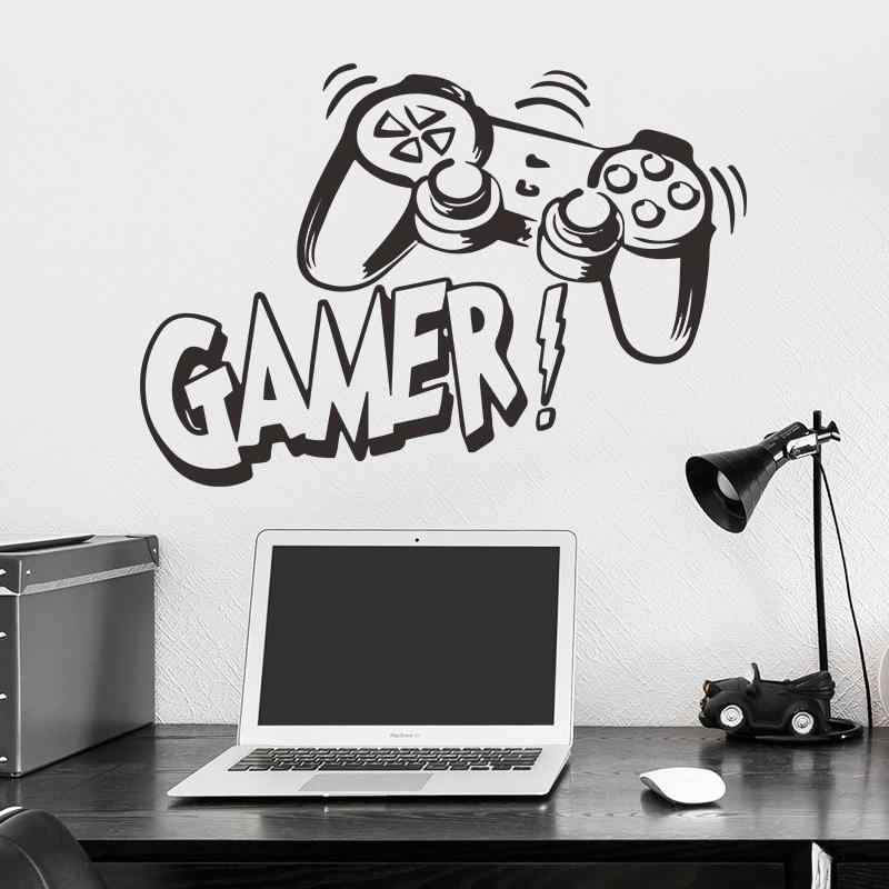 ウォールステッカー 男の子 子供部屋 ゲームコントローラー ゲームパッド ゲーマールーム 貼るだけ 簡単 DIY PVC製 かっこいい おしゃれ インテリア 壁デコレーション 壁紙シール