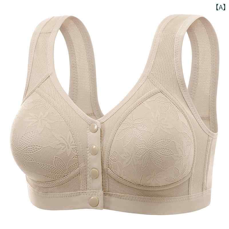 ブラジャー 授乳ブラ 前開き フロントボタン ノンワイヤー レディース 脇高 補正 下着 インナー 大きいサイズ 脇肉 スッキリ リフトアップ 通気性 伸縮性 快適 薄手 背中スッキリ シニア secure-depo-11320280 セキュアデポ パッケージ画像